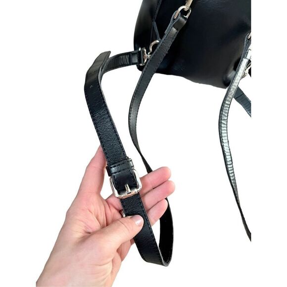 Brandy Melville Black Mini Leather Backpack - Picture 8 of 14